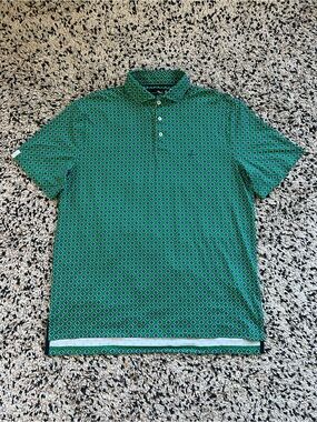 RLX Ralph Lauren Golf Polo Shirt Green Foulard Wicking Short Sleeve Men’s Large